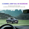 4 Channel Vehicle Camera 1080P Car DVR Video Recorder Dash Cam