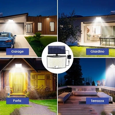 PIKOY Solar Security Light with Motion Sensor