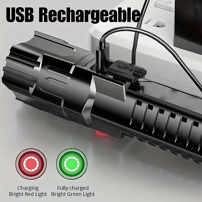 Super Bright USB Rechargeable Flashlight