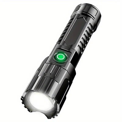 2 Pack LED Flashlights – USB Rechargeable with Telescopic Zoom