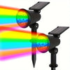 Solar Powered 9 LED Multicolour Garden Spotlight