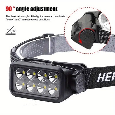 USB Rechargeable COB LED Headlamp – 500LM Outdoor Work Light for Camping, Hiking, Fishing, and Emergencies