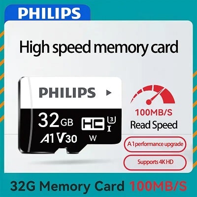 Philips High-Speed 32GB Memory Card – Mini TF/SD Card for Enhanced Device Storage