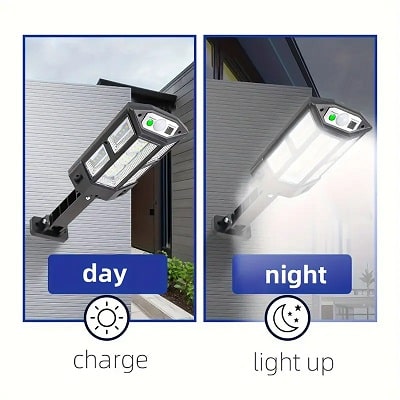 6500K Ultra-Bright LED Lighting Solar Outdoor Wall Light with Motion Sensor