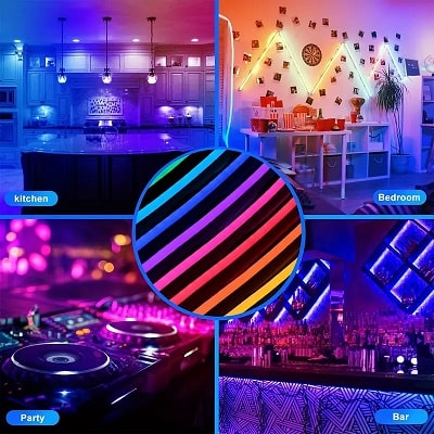 5 Meter RGB LED Neon Strip Lights – Flexible Silicone