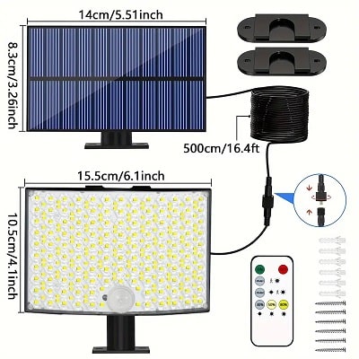 PIKOY Solar Security Light with Motion Sensor