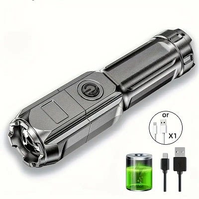 Super Bright USB Rechargeable Handheld Flashlight