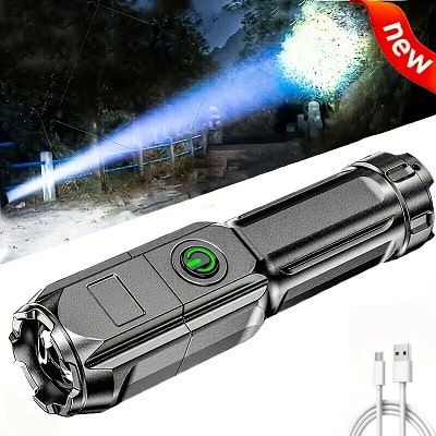 Super Bright USB Rechargeable Handheld Flashlight