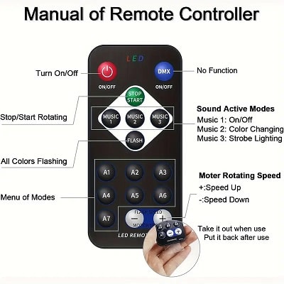 Sound Activated RGB Disco Ball Light