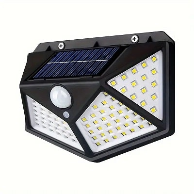 100 LEDs Solar-Powered Wall Sensor Light