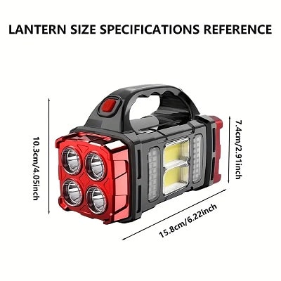 Dual-Mode Solar & USB Rechargeable LED Flashlight