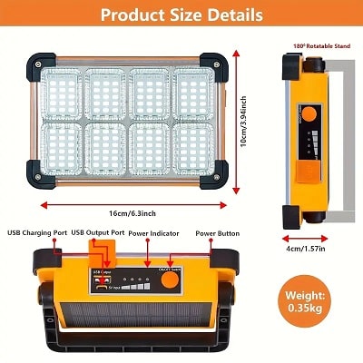 Rechargeable Solar LED Work Light