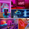 1 meter Flexible RGB LED Neon Strip Lights with Remote Control