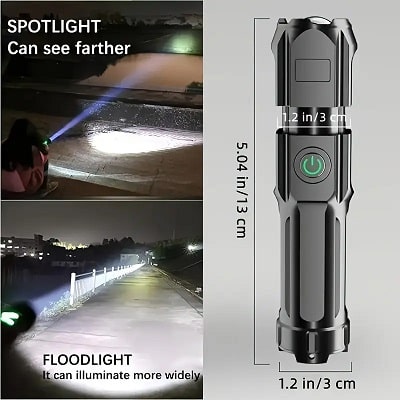 Super Bright USB Rechargeable Handheld Flashlight