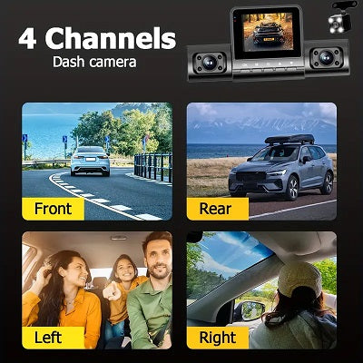 4 Channel Vehicle Camera 1080P Car DVR Video Recorder Dash Cam