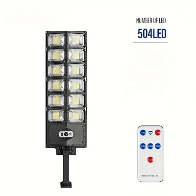 Ultra-Bright 504 LED Solar-Powered Wall Light with Motion Sensor