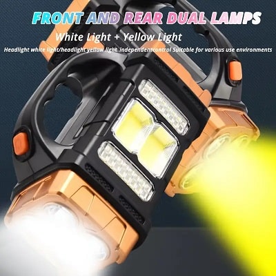 Dual-Mode Solar & USB Rechargeable LED Flashlight