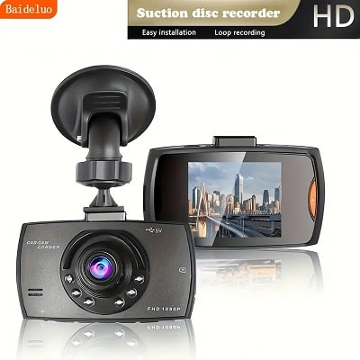 BAIDELUO G30 Dash Cam with 6.1cm Screen, Infrared Night Vision, Wide-Angle Single Lens