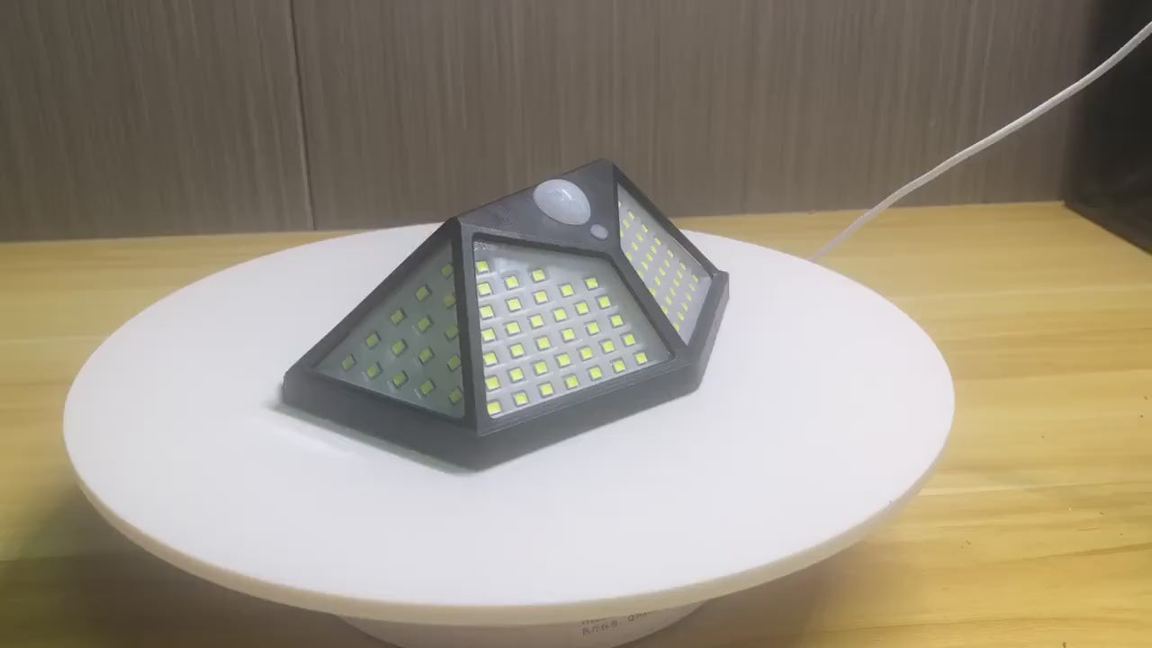 100 LEDs Solar-Powered Wall Sensor Light